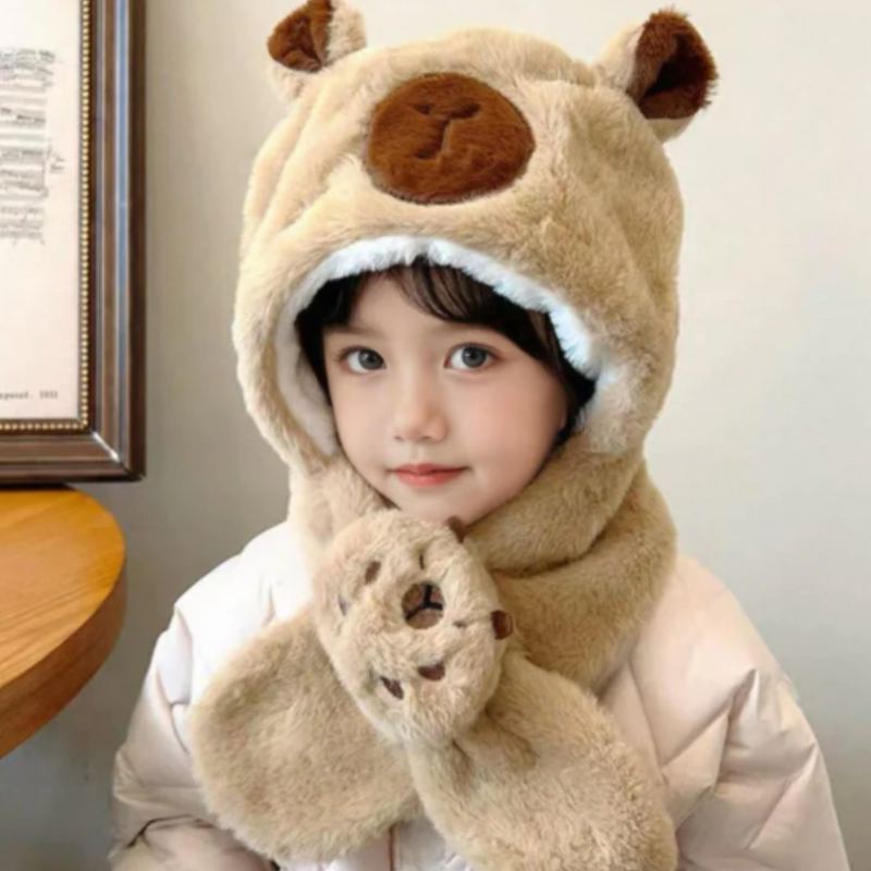 BUFANDA CON GORRO CAPIBARA