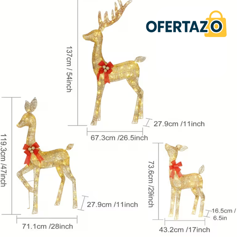 Decoración Navideña 3D LED para Exterior e Interior | Lleva 6 Paga 3