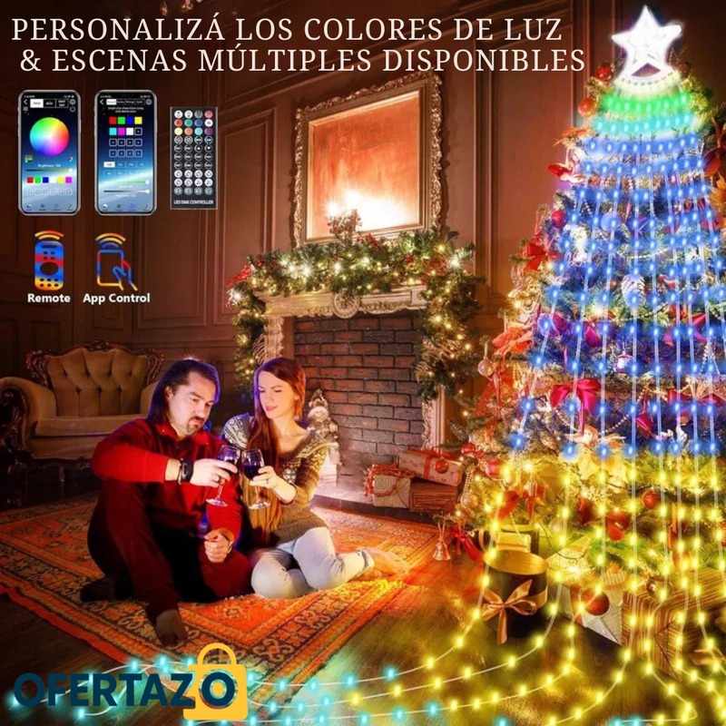 LUCES INTELIGENTES PARA ÁRBOL DE NAVIDAD – CONTROL REMOTO + APP