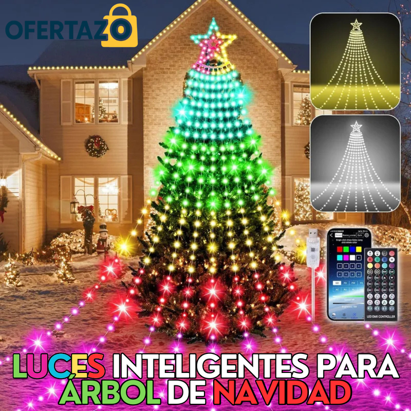 LUCES INTELIGENTES PARA ÁRBOL DE NAVIDAD – CONTROL REMOTO + APP